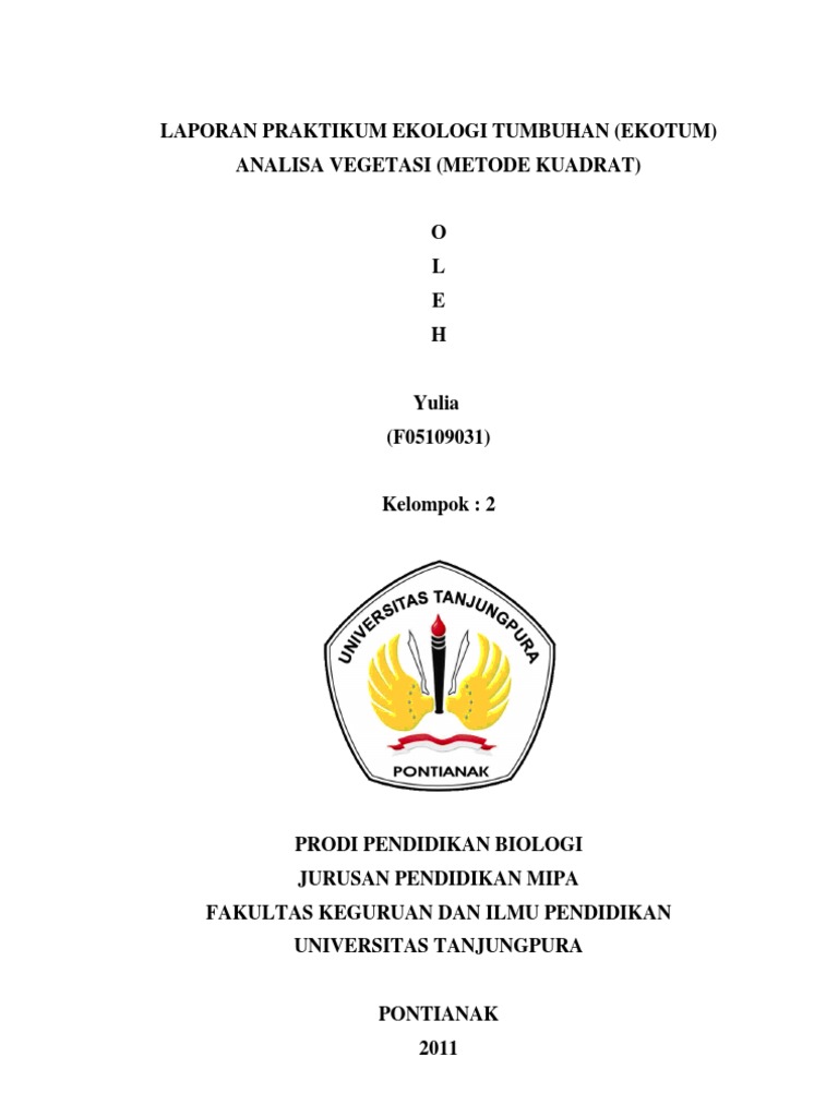 analisis vegetasi metode kuadrat